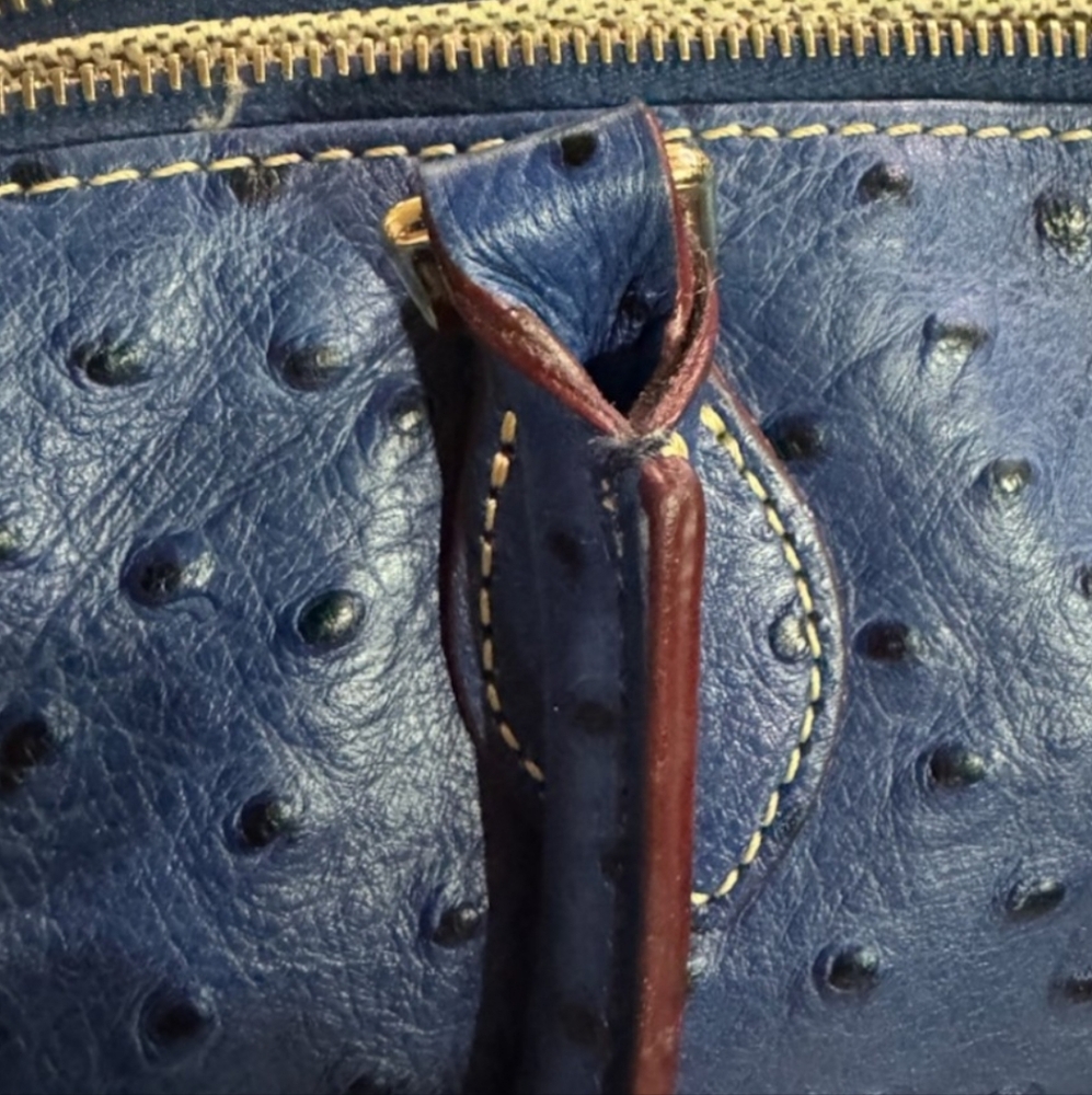 Dooney & Bourke Textured Blue Satchel - Picture 8 of 8
